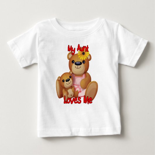 Mein Tanteloves Me Teddy-Bär Baby T-shirt (Vorderseite)