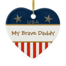 Mein tapferer Daddy Patriotic Heart Frame