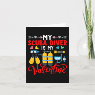 Mein Taucher ist mein Niedlicher Valentinerheld, d Karte