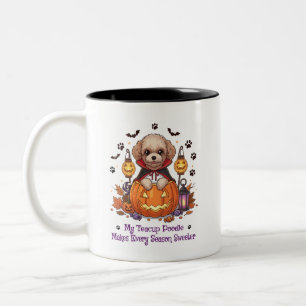 Mein Teacup-Pudel macht jede Jahreszeit süßer Zweifarbige Tasse