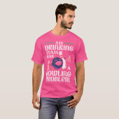 Mein Team hat Bowling Problem Funny Bowler Button  T-Shirt (Vorne ganz)