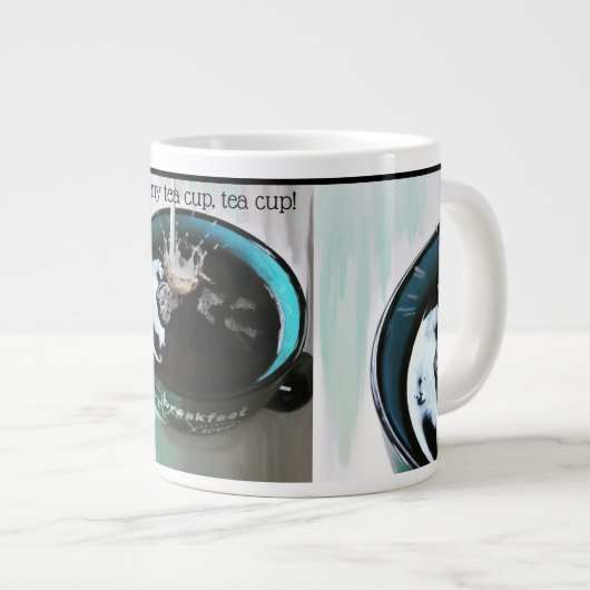 Mein Teetasse-Tasse-Becher mit lustigem Schlamm Jumbo-Tasse (Vorderseite Rechts)