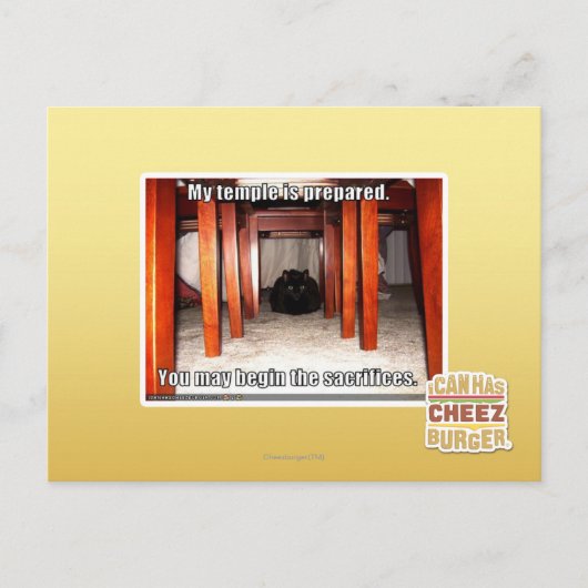 Mein Tempel ist vorbereitet. Postkarte (Vorderseite)