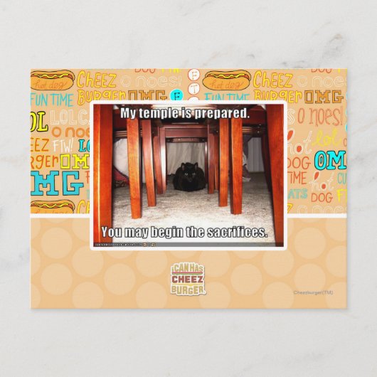 Mein Tempel ist vorbereitet. Postkarte (Vorderseite)