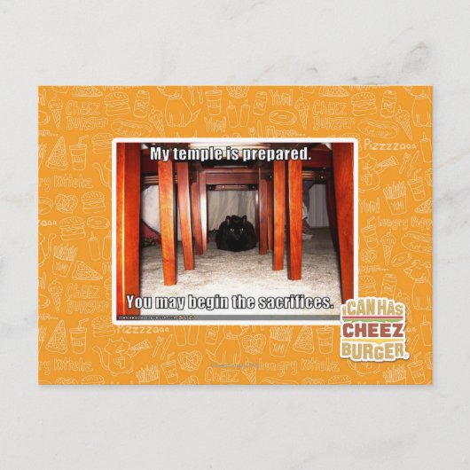 Mein Tempel ist vorbereitet. Postkarte (Vorderseite)