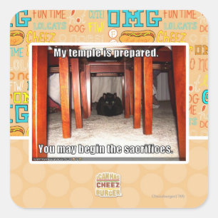 Mein Tempel ist vorbereitet. Quadratischer Aufkleber