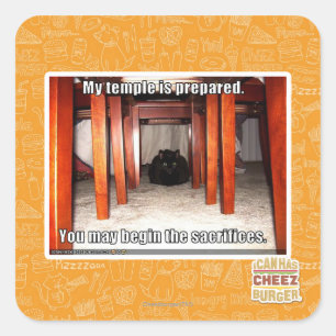 Mein Tempel ist vorbereitet. Quadratischer Aufkleber