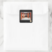 Mein Tempel ist vorbereitet. Quadratischer Aufkleber (Tasche)