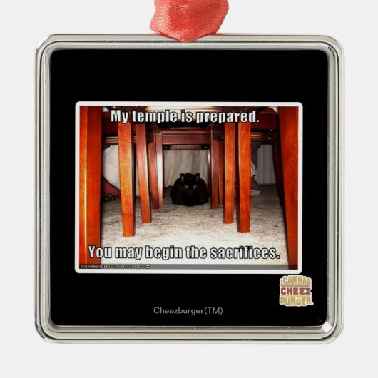 Mein Tempel wird vorbereitet Silbernes Ornament (Vorne)