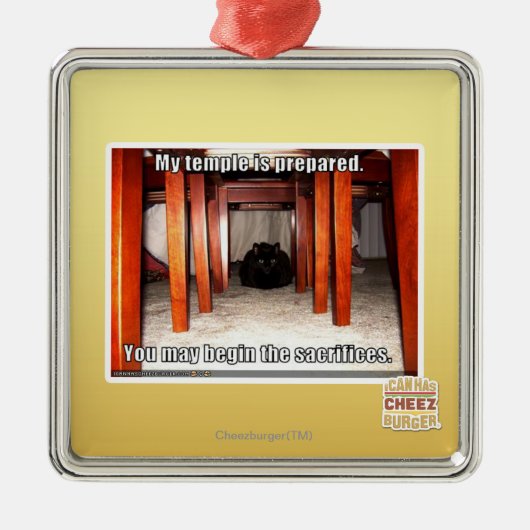 Mein Tempel wird vorbereitet Silbernes Ornament (Vorne)