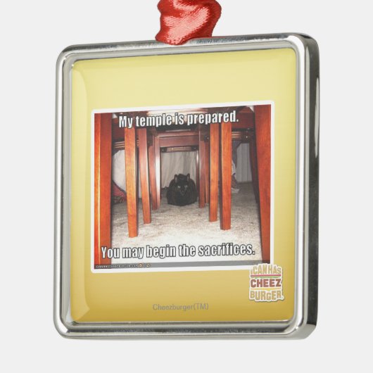 Mein Tempel wird vorbereitet Silbernes Ornament (Links)