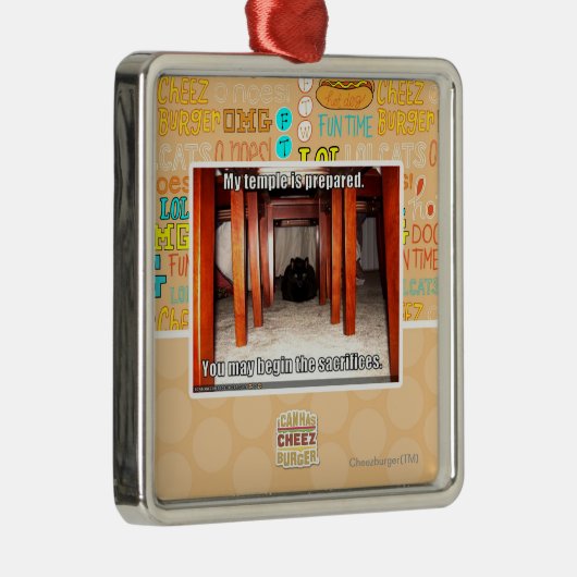 Mein Tempel wird vorbereitet Silbernes Ornament (Rechts)