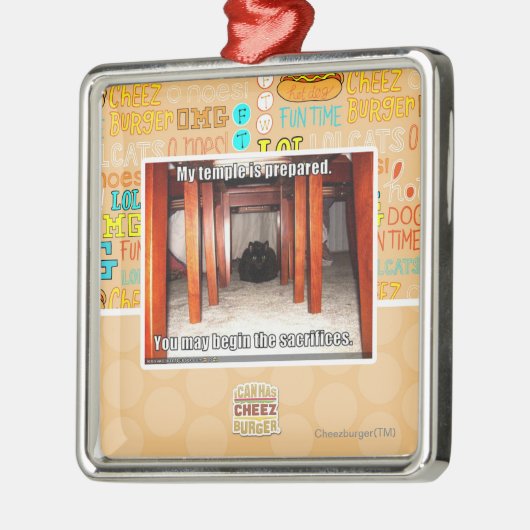 Mein Tempel wird vorbereitet Silbernes Ornament (Links)