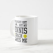 Mein Tennistrainer macht mir Sorgen Kaffeetasse (Vorderseite Links)