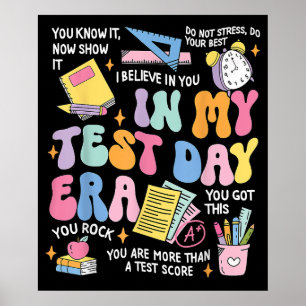 Mein Testtag Zeitalter Retro Groovy Testing Day Te Poster