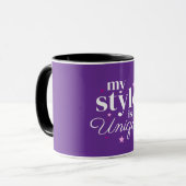 Mein Textdesign im eigenen Stil Tasse (Vorderseite Links)