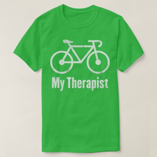 Mein Therapeut Bicycle Funny Bike Riding T-Shirt (Design vorne)