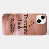 Mein Therapeut hält mich für Cool Case-Mate iPhone Hülle (Rückseite (Horizontal))