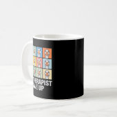 Mein Therapeut hat lustige Gans-Gitternetz-Pop-Art Kaffeetasse (Vorderseite Links)