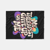 Mein Therapeut hat mich aufgegeben Groovy Mental H Fleecedecke (Vorderseite (Horizontal))