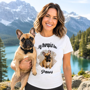 Mein Therapeut hat Pfoten Französische Bulldogge F T-Shirt