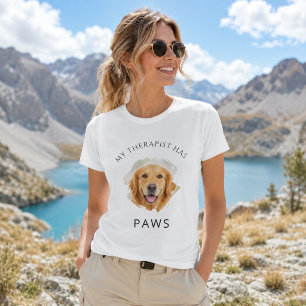 Mein Therapeut hat Pfoten Golden Retriever Foto Sp Tri-Blend Shirt