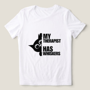 Mein Therapeut hat Schnurrhaare Katzen Humor  Tri-Blend Shirt