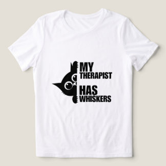 Mein Therapeut hat Schnurrhaare Katzen Humor Tri-Blend Shirt