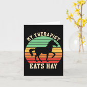 Mein Therapeut isst Hay Funny Horseback Riding Ret Karte (Gelbe Blume)