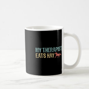 Mein Therapeut isst Hay Vintag Reitwagen Kaffeetasse