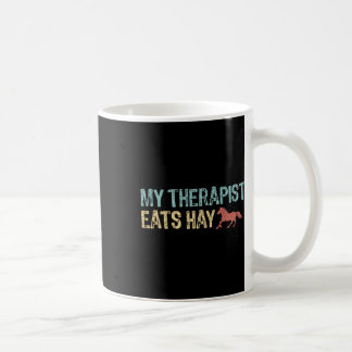 Mein Therapeut isst Hay Vintag Reitwagen Kaffeetasse