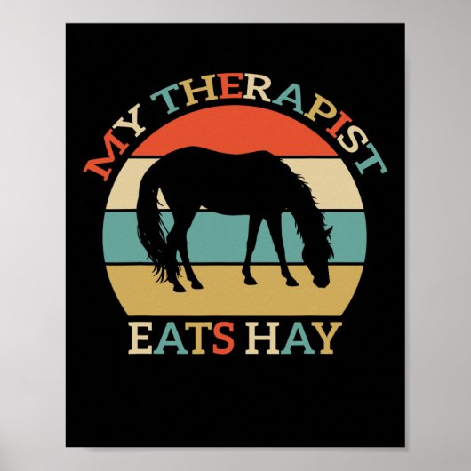 Mein Therapeut isst Hay Vintag Reitwagen Poster (Vorne)