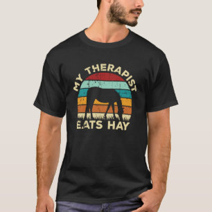 Mein Therapeut isst Heu Pferde Reitsport Pferd T-Shirt