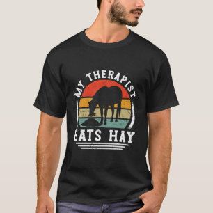 Mein Therapeut isst Heu Pferdereiter Pferde T-Shirt
