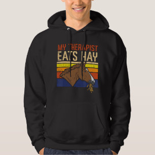 Mein Therapeut isst Heu Reiten Reitsport Männer Hoodie