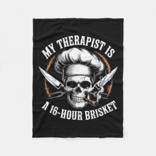 Mein Therapeut ist ein 16-Stunden Brisket Funny Vi Fleecedecke