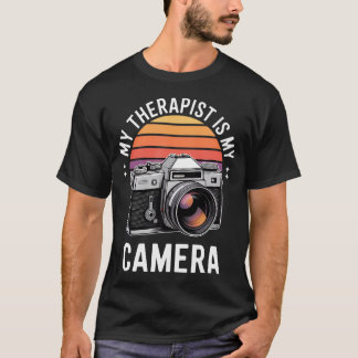 Mein Therapeut ist meine Kamera  Fotografie Vintag T-Shirt