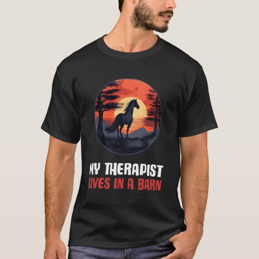 Mein Therapeut lebt in einer Scheune T-Shirt (Vorderseite)