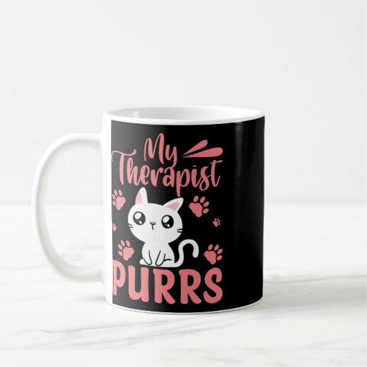 Mein Therapeut schnurrt _2  Kaffeetasse (Links)