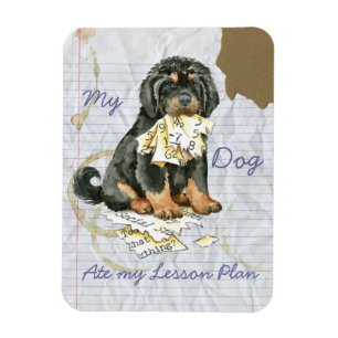 Mein tibetischer Mastiff Ate Mein Lektionsplan Magnet