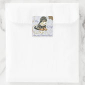 Mein tibetischer Mastiff Ate Mein Lektionsplan Quadratischer Aufkleber (Tasche)