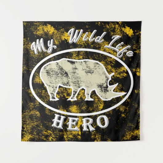 Mein Tierheld Wandteppich (Vorderseite)