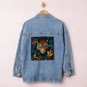 „Mein Tiger“ – Farbporträt eines Tigers Jeansjacke (Hangar)