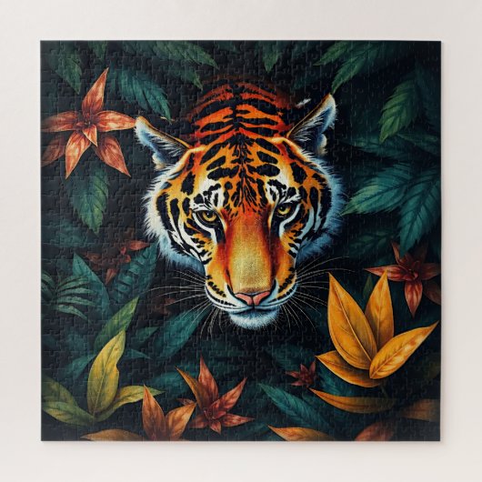 „Mein Tiger“ – Farbporträt eines Tigers Puzzle (Vertikal)