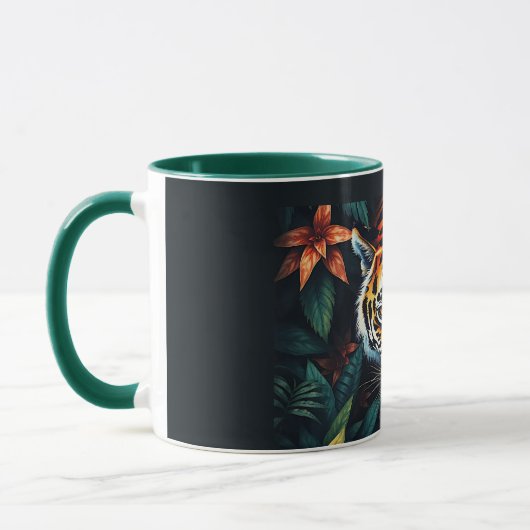 „Mein Tiger“ – Farbporträt eines Tigers Tasse (Links)