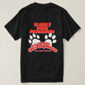 Mein Toga ist bei den Reinigern - Claws & Paws T-Shirt (Design Rückseite)