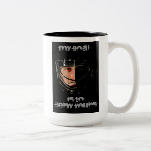 Mein Tor (Hockey Torwart) Zweifarbiger Kaffeebeche Zweifarbige Tasse
