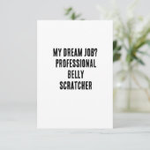 Mein Traumjob? Beruflicher Bauchkratzer Dankeskarte (Stehend Vorderseite)