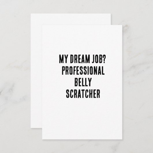 Mein Traumjob? Beruflicher Bauchkratzer Dankeskarte (Vorne/Hinten)