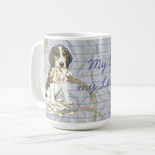 Mein Treeing Walker Coonhound Ate My Lessingplan Kaffeetasse (Vorderseite Links)